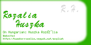 rozalia huszka business card